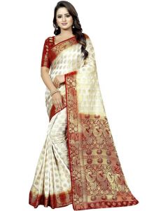 Woven Banarasi Cotton Silk Saree