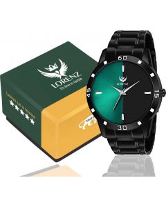 MK-2092W Lorenz Green-Black Dial Analog Watch - For Men