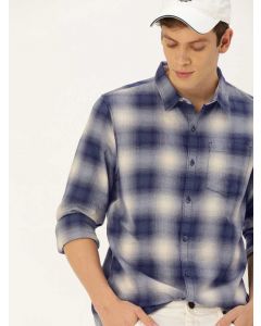 Men Regular Fit Printed Mandarin Collar Casual Shirt New